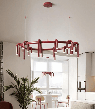 Corp de iluminat Led suspendat Tube Red 80x80x28cm - imagine 2 - Homuse