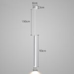 Corp de iluminat suspendat, stil minimalist, finisaj alb 50cm - imagine 2 - Homuse