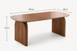 Masa de dining din lemn de pin Aura 160x60x75 cm - imagine 4