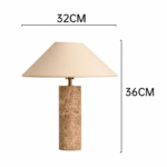 Lampa de masa din piatra Alba - imagine 4 - Homuse