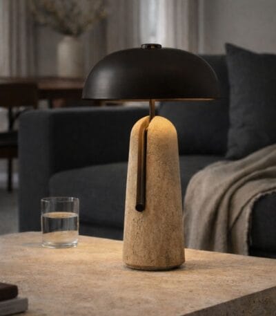 Lampa de masa Japanese travertin - imagine 4 - Homuse