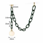 Lustră suspendată cu lanț decorativ verde - imagine 5 - Homuse
