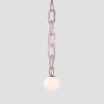 Lustră suspendată modernă cu lanț decorativ Celine Pink - imagine 2 - Homuse