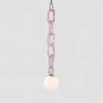 Lustră suspendată modernă cu lanț decorativ Celine Pink - imagine 2 - Homuse