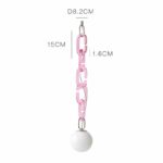 Lustră suspendată modernă cu lanț decorativ Celine Pink - imagine 4 - Homuse