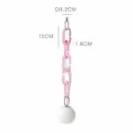 Lustră suspendată modernă cu lanț decorativ Celine Pink - imagine 4 - Homuse