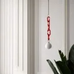 Lustră suspendată modernă cu lanț decorativ Celine Red - imagine 4 - Homuse