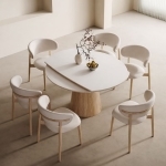 Masa dining extensibila din lemn masiv Julliet Oak - imagine 3 - Homuse