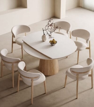 Masa dining extensibila din lemn masiv Julliet Oak - imagine 3 - Homuse