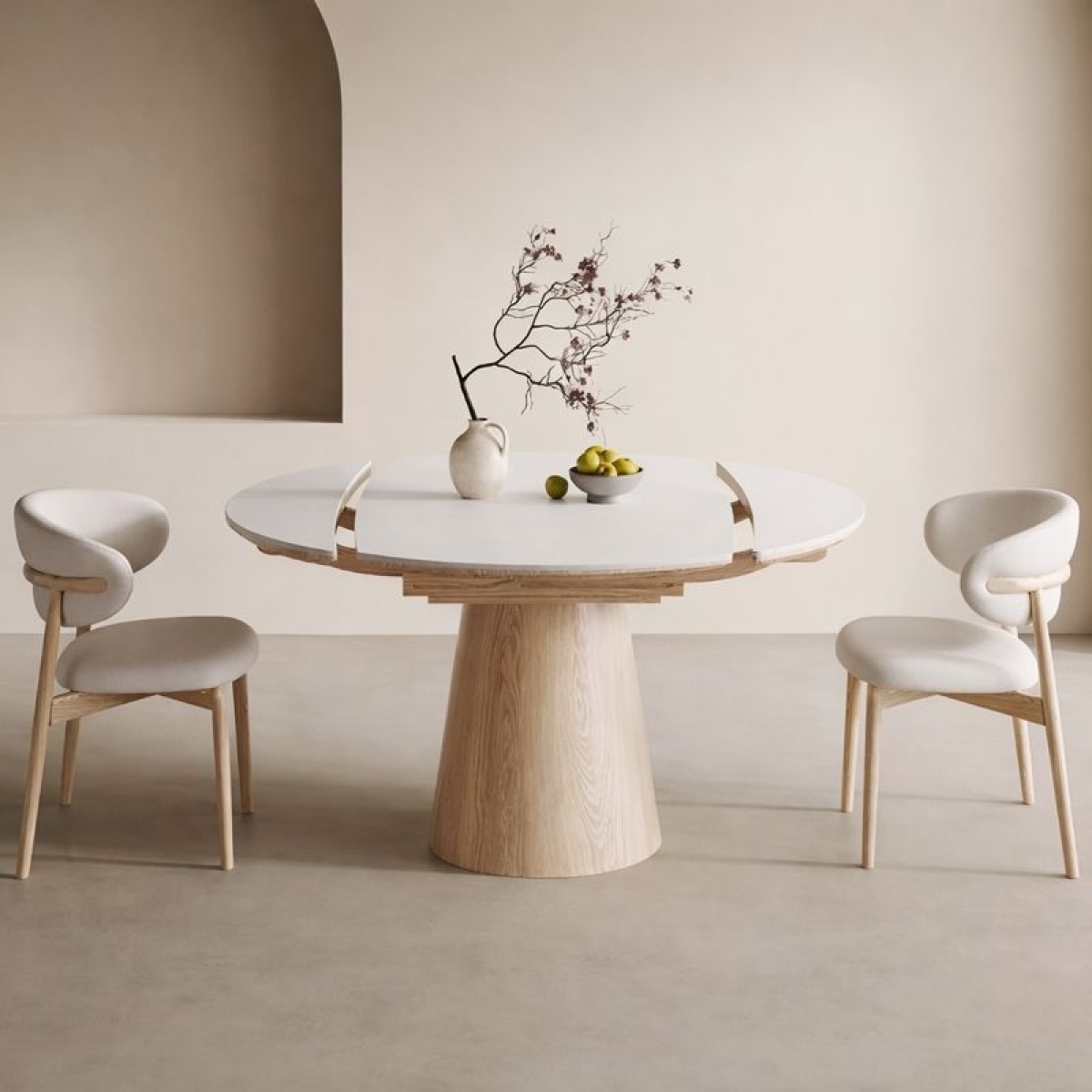 Masa dining extensibila din lemn masiv Julliet Oak - imagine 5 - Homuse