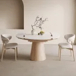 Masa dining extensibila din lemn masiv Julliet Oak - imagine 5 - Homuse