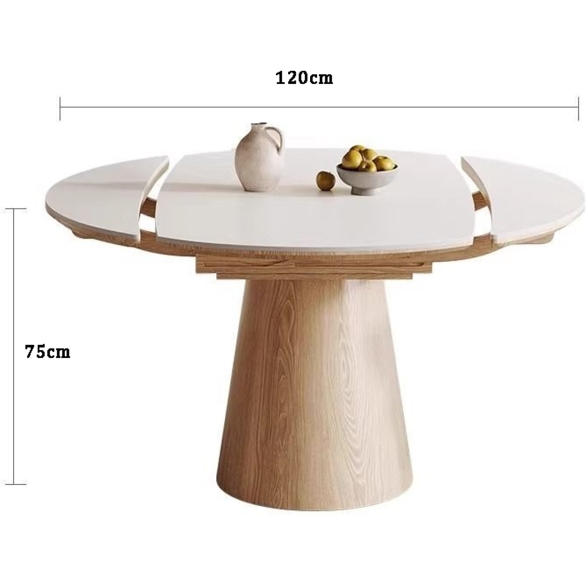 Masa dining extensibila din lemn masiv Julliet Oak - imagine 6 - Homuse
