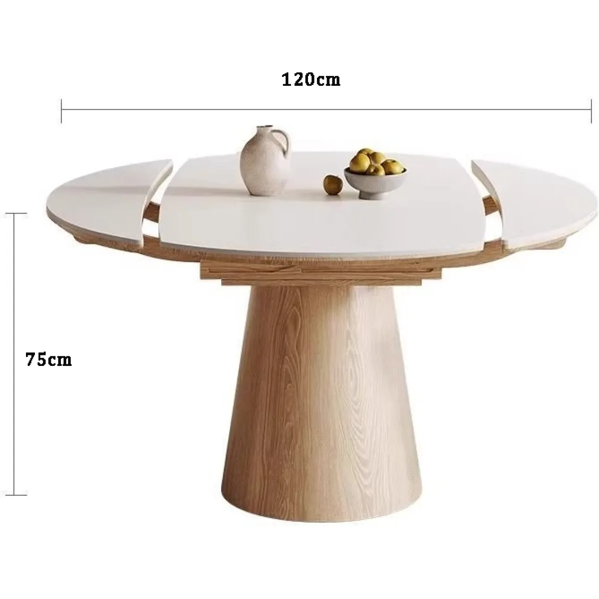 Masa dining extensibila din lemn masiv Julliet Oak - imagine 6 - Homuse