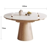 Masa dining extensibila din lemn masiv Julliet Oak - imagine 6 - Homuse