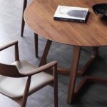Masa rotunda dining din lemn masiv TERRA WALNUT 100x100x75 cm - imagine 5 - Homuse