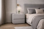 Noptiera din MDF si piele Elsa Grey - imagine 3 - Homuse