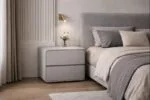 Noptiera din MDF si piele Elsa Grey - imagine 3 - Homuse