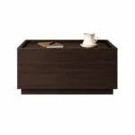 Noptiera lemn Blocka modulara 40x40x23.5 cm Black - Homuse