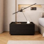 Noptiera lemn Blocka modulara 40x40x23.5 cm Black - imagine 2 - Homuse