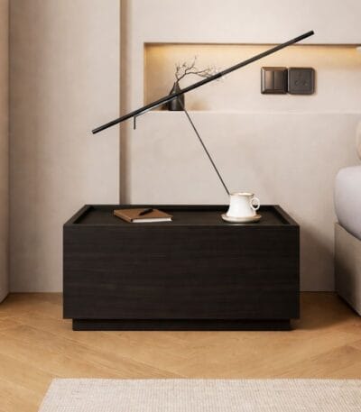 Noptiera lemn Blocka modulara 40x40x23.5 cm Black - imagine 2 - Homuse