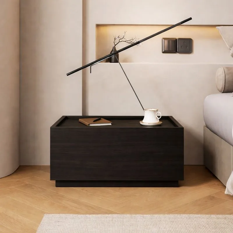 Noptiera lemn Blocka modulara 40x40x23.5 cm Black - imagine 2 - Homuse