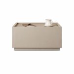 Noptiera lemn Blocka modulara 40x40x23.5 cm Grey - Homuse