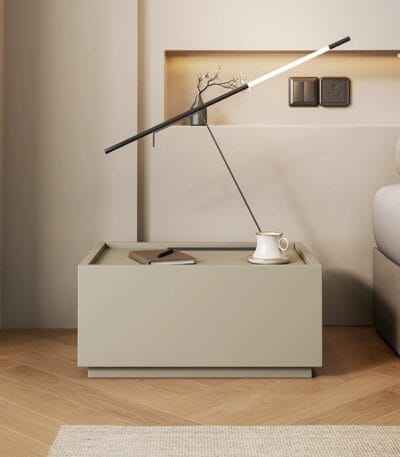 Noptiera lemn Blocka modulara 40x40x23.5 cm Grey - imagine 2 - Homuse