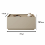 Noptiera lemn Blocka modulara 40x40x23.5 cm Grey - imagine 3 - Homuse