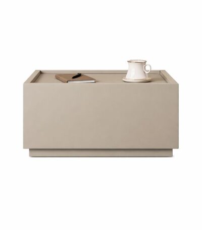 Noptiera lemn Blocka modulara 40x40x23.5 cm Grey - Homuse
