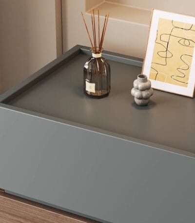 Noptiera lemn Blocka modulara 40x40x23.5 cm Khaki - imagine 2 - Homuse