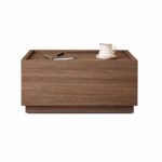 Noptiera lemn Blocka modulara 40x40x23.5 cm Walnut - Homuse