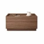 Noptiera lemn Blocka modulara 40x40x23.5 cm Walnut - Homuse