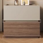 Noptiera lemn Blocka modulara 40x40x23.5 cm Walnut - imagine 2 - Homuse
