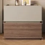 Noptiera lemn Blocka modulara 40x40x23.5 cm Walnut - imagine 2 - Homuse