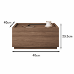 Noptiera lemn Blocka modulara 40x40x23.5 cm Walnut - imagine 3 - Homuse