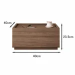 Noptiera lemn Blocka modulara 40x40x23.5 cm Walnut - imagine 3 - Homuse