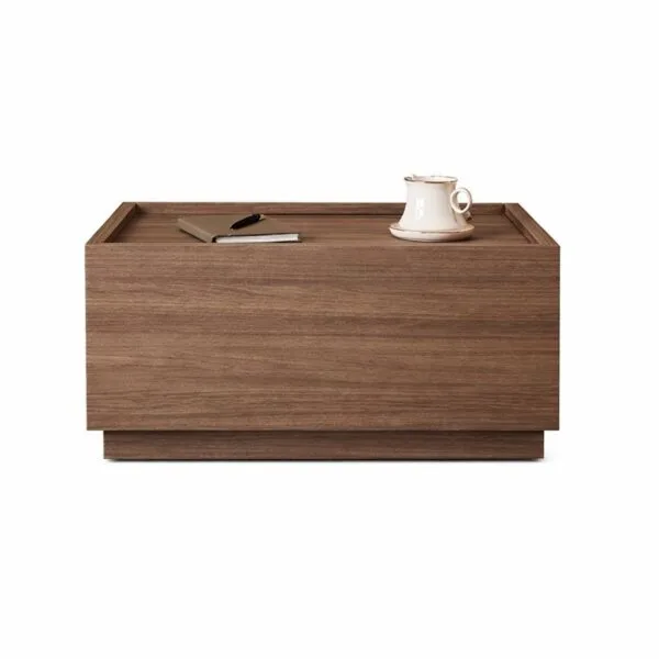 Noptiera lemn Blocka modulara 40x40x23.5 cm Walnut - Homuse