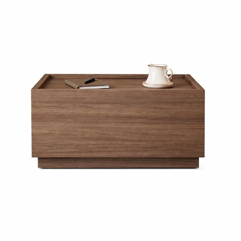 Noptiera lemn Blocka modulara 40x40x23.5 cm Walnut - Homuse Noptiera lemn Blocka modulara 40x40x23.5 cm Walnut - Homuse