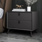 Noptieră premium din MDF Paris Black - imagine 2 - Homuse