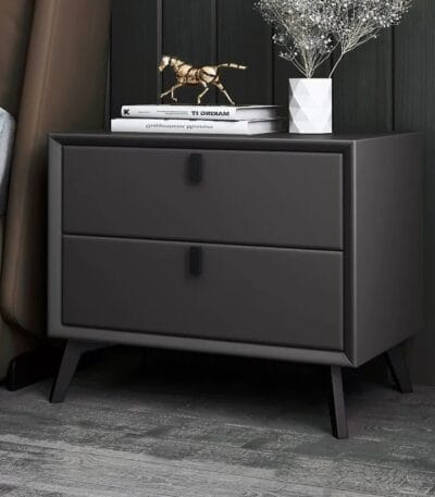 Noptieră premium din MDF Paris Black - imagine 2 - Homuse