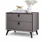 Noptieră premium din MDF Paris Darkgrey - imagine 2 - Homuse