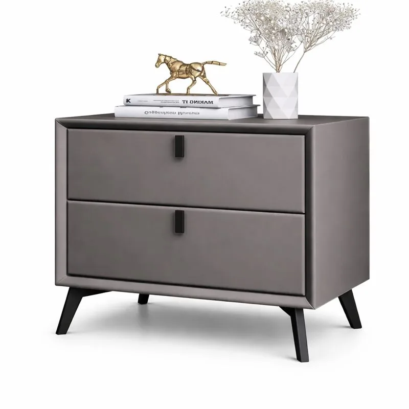 Noptieră premium din MDF Paris Darkgrey - imagine 2 - Homuse
