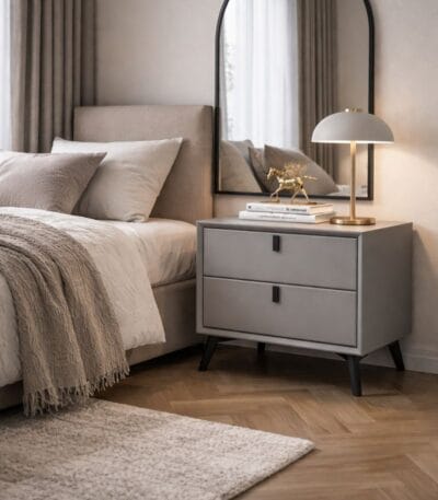 Noptieră premium din MDF Paris Darkgrey - imagine 3 - Homuse