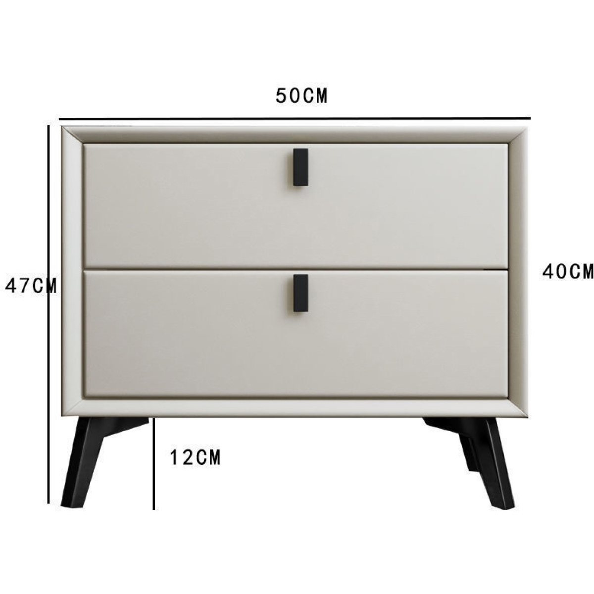 Noptieră premium din MDF Paris White - imagine 5 - Homuse