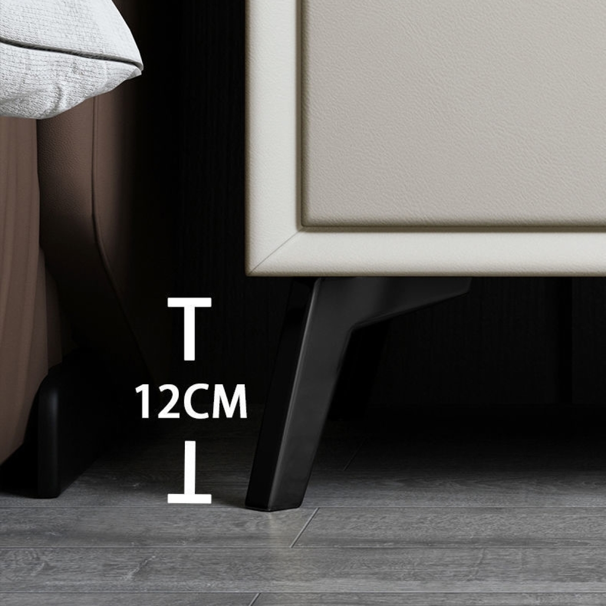 Noptieră premium din MDF Paris White - imagine 7 - Homuse