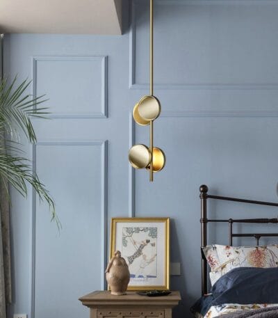 Pendul decorativ cu design arhitectural, finisaj auriu 140cm - imagine 3 - Homuse
