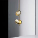 Pendul decorativ cu design arhitectural, finisaj auriu 140cm - imagine 4 - Homuse
