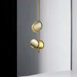 Pendul decorativ cu design arhitectural, finisaj auriu 140cm - imagine 4 - Homuse