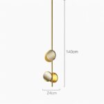 Pendul decorativ cu design arhitectural, finisaj auriu 140cm - imagine 5 - Homuse