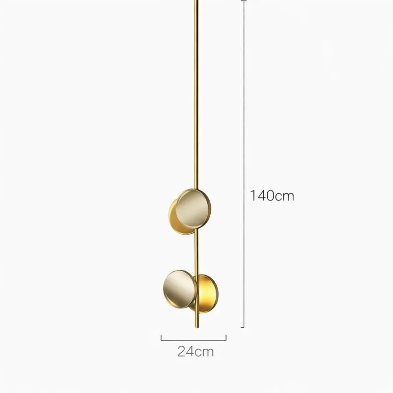 Pendul decorativ cu design arhitectural, finisaj auriu 140cm - imagine 5 - Homuse